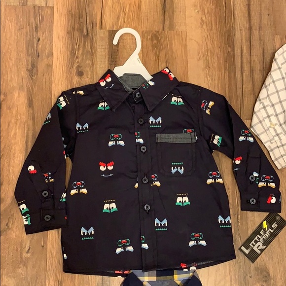 ✨👦🏻 BOYS 24M-2T LONG SLEEVE BUTTON-UP SHIRTS✨ - Picture 2 of 9